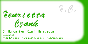 henrietta czank business card